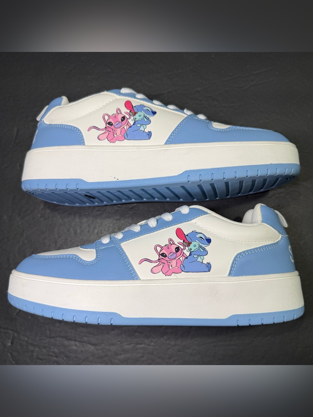 Stitch Women’s Sneakers White Blue Shoe Size 7